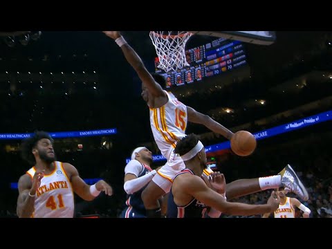 Clint Capela with one of the craziest steals you will ever see vs Wizards 😱