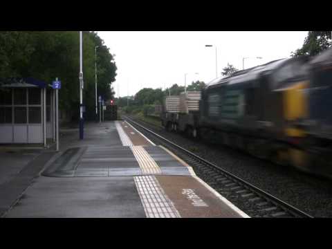 DRS 57011 and 37606 Seaton to Sellafield Nuclear Flasks at Blaydon 28th July 2015