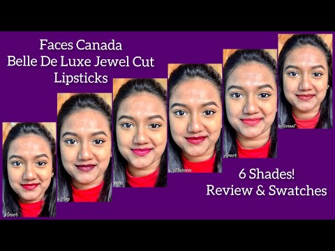 Faces Canada Belle de Luxe Jewel Cut Lipstick | Review & Swatches on Dusky/Brown skin - NC45!