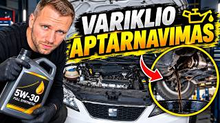 SEAT IBIZA 1.2 VARIKLIO ALYVOS IR ALYVOS FILTRO KEITIMAS