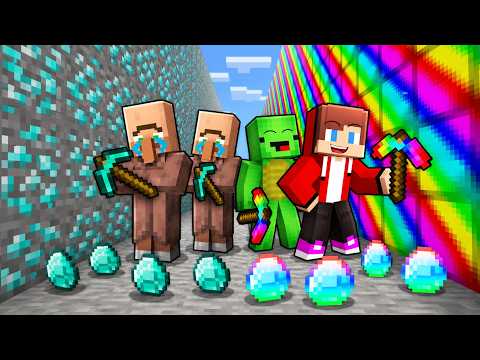 JJ & Mikey vs DIAMOND Villagers in Minecraft Mine Battle! (Maizen)