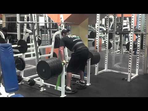 Strongman Ryan Malin Rack pulling a personal best of 1,300lbs