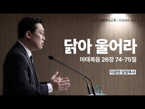 닭아 울어라 | 마태복음 26:74~75 | 이광현 담임목사 | 모현제일교회 주일예배 설교 (2025년 4월 13일)