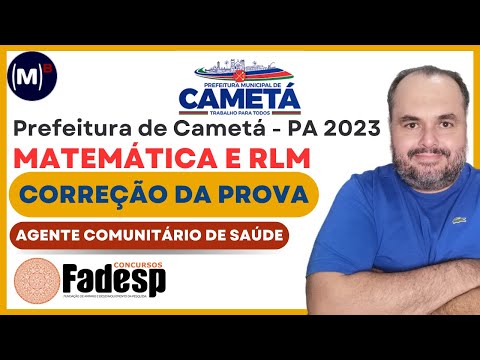 FADESP | Cametá/PA 2023 | Agente Comunitário | Prova de Raciocínio Lógico