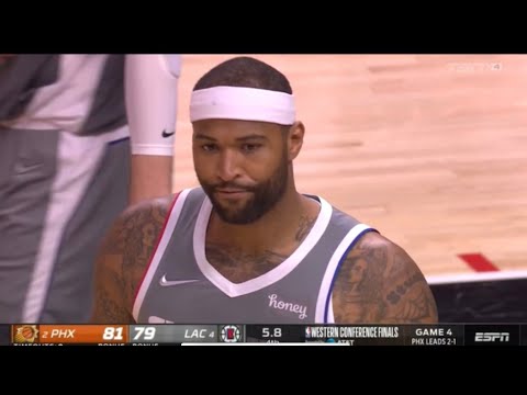 DeMarcus Cousins Free Throw Missed Fail for Clippers to get the Offensive Rebound vs Suns!