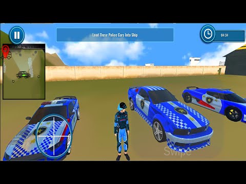 Us Police Muscle Car Plane Transporter - Android Game
