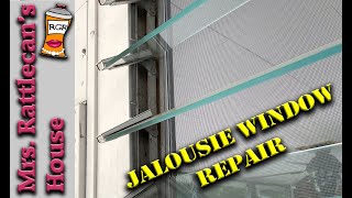 Jalousie window hinge repair | MRS. RATTLECAN