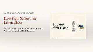 KlickTipp: Schluss mit Listen-Chaos.E-Mail-Marketing, das auf Verhalten reagiert