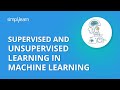 Supervised Learning Unsupervised Learning Machine Learning Tutorial 2023 Simplilearn