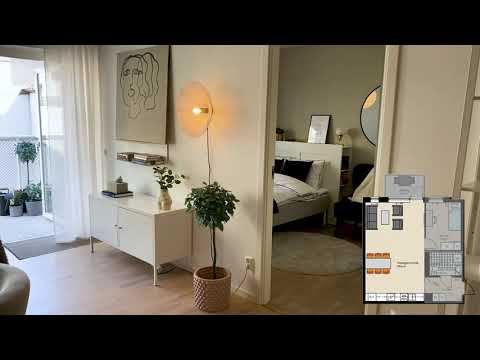 2 rum och kök i pastelliga toner