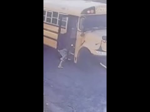 Man jumps into school bus after driver has medical issue