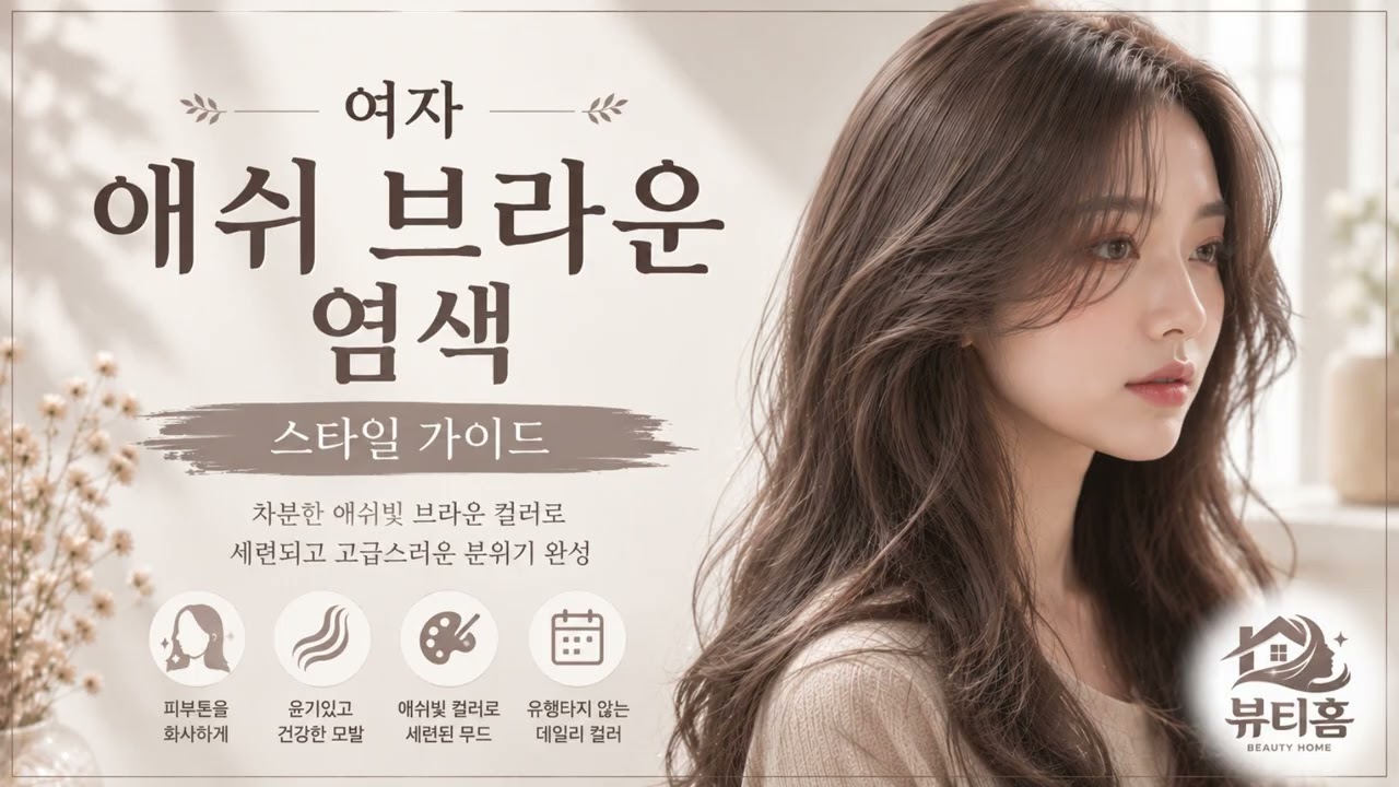 여자 애쉬 브라운 염색 스타일 가이드