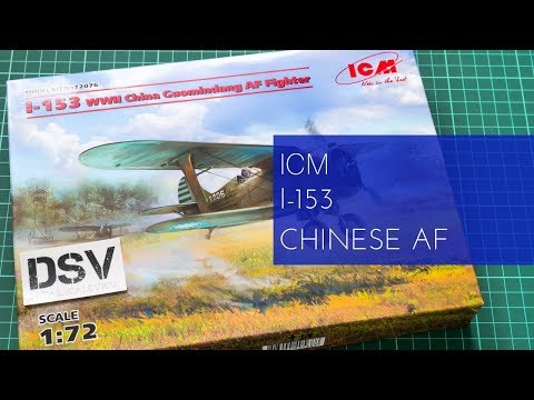 Сборная модель Китайский истребитель И-153 Guomindang AF, Вторая мировая война (ICM72076) 1:72