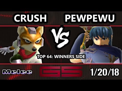 GENESIS 5 SSBM - Crush (Fox) VS CLG.PewPewU (Marth) - Smash Melee Top 64 Singles