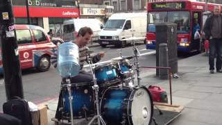 ►Crazy Drummer - King's Cross - Oded Kafri  - Street Musician ★★★★★