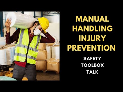 Manual Handling Injury Prevention Safety Toolbox Talk