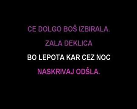 Karaoke - Mladi Dolenci - Nocoj je druga rekla mi
