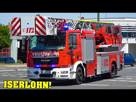[NEUE DREHLEITER] - Löschzug Berufsfeuerwehr ISERLOHN + DLK 23/12 Freiwillige Feuerwehr LG Letmathe!
