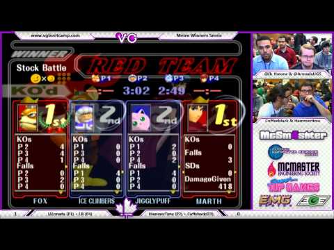 McSmashter 4 - [A] Armada & IB Vs. HammerTime & CoffeeBlack - SSBM Winners Semis - Melee