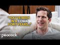 Brooklyn Nine Nine Amy Tricks Jake Into Thinking He Woke Up From A Coma To Win The Heist