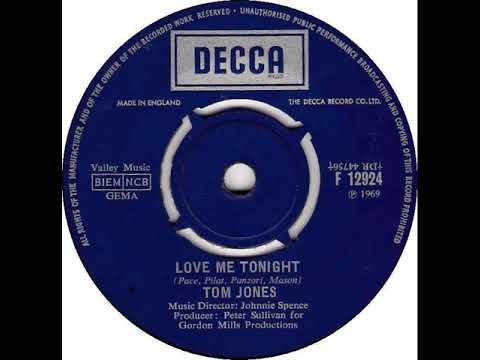 UK New Entry 1969 (94) Tom Jones - Love Me Tonight