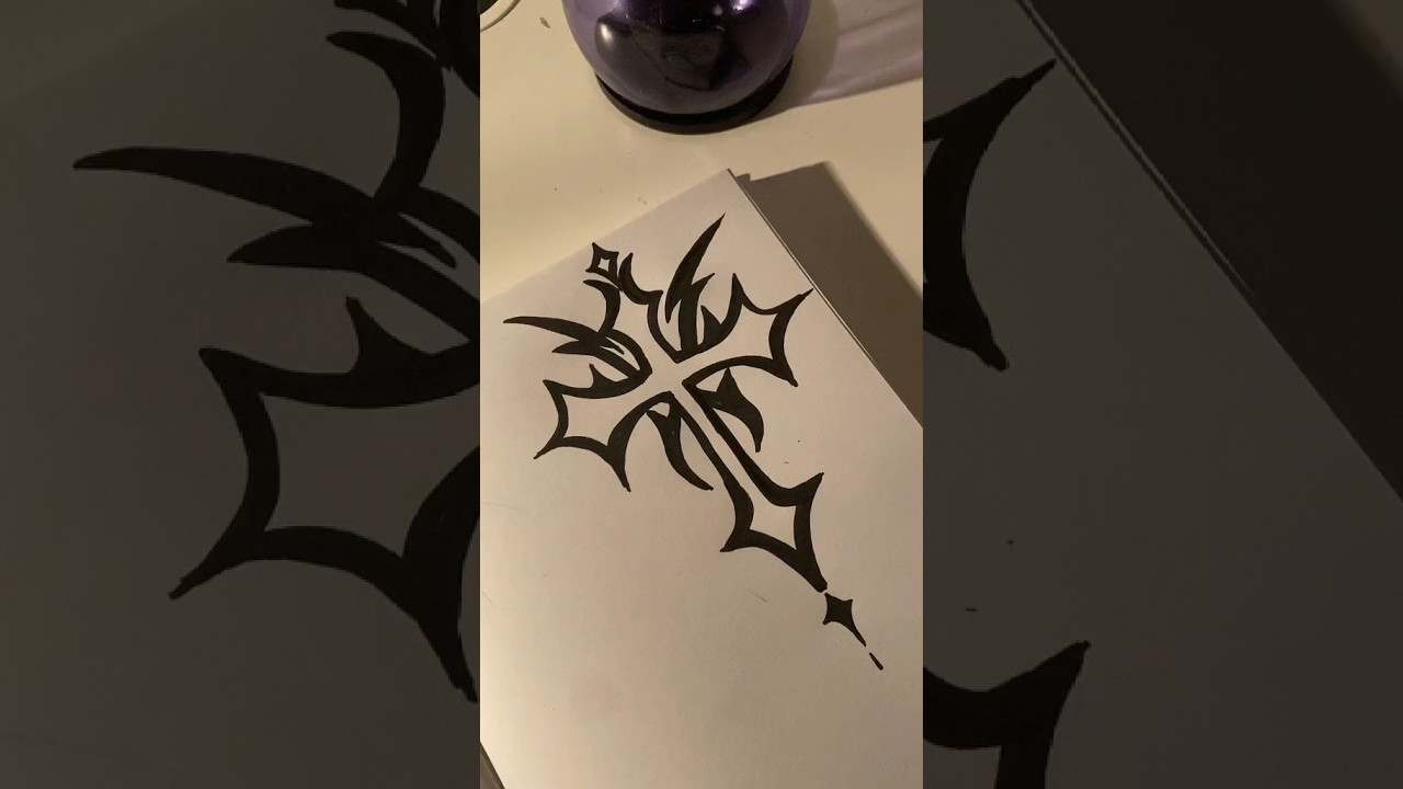 New level cross unlocked 🔓cr: kary's aesthetic garden. #art #drawing #fyp #gothic