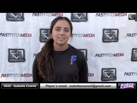 2022 Isabella Cowne 4.0 GPA - Athletic Middle Infielder Softball Skills Video - Fresno Force 18 Gold