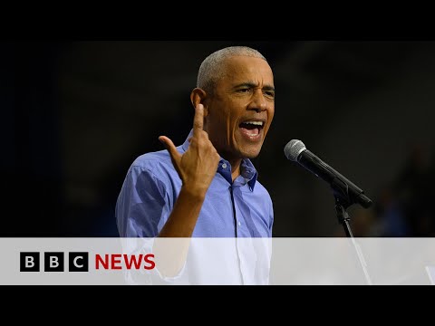Video | Barack Obama urges black men to mobilise behind Kamala Harris | BBC News