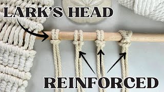 Reinforced Lark's Head Knot MACRAME KNOT Tutorial