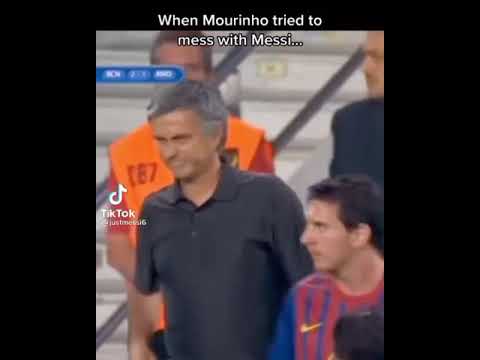 When Mourinho tried to mess with Messi💀🐐😂