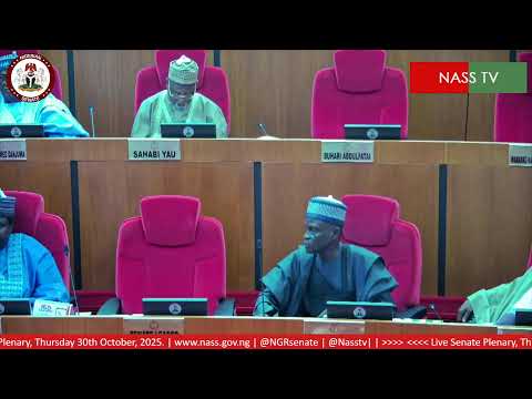 LIVE SENATE PLENARY THURSDAY, 30TH  0F OCTOBER 2025.