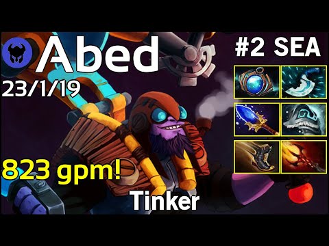 823 gpm! Abed [Fnatic] plays Tinker!!! Dota 2 7.21