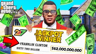 Franklin Won The Jackpot And Become Billionaire in GTA 5 | SHINCHAN and CHOP