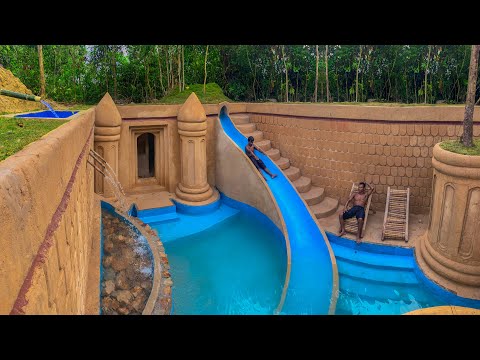 120 Days Building An Underground Temple House With Water Slide To Underground Swimming Pool