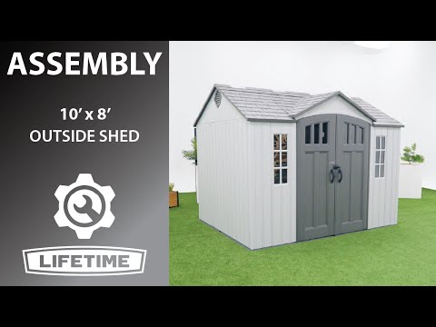 Lifetime 10' x 8' Outdoor Storage Shed (Models 60334, 60459U, 60459, 60393, 60405) - Assembly Instructions