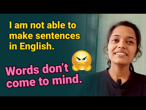 I am not able to make sentences in English. #english #englishfloww