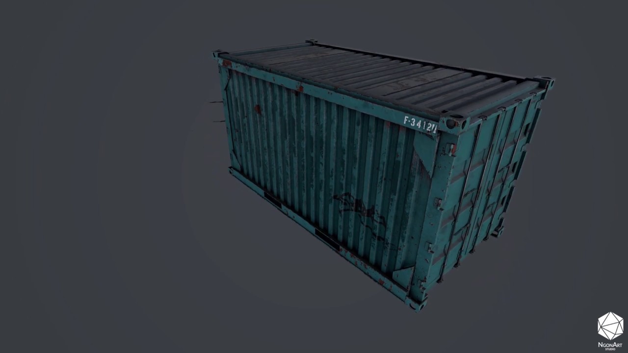 Container 3D Model Presentation
