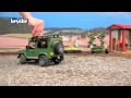 Bruder Τζιπ Land Rover με Τρέιλερ Αλόγου και Άλογο 1:16