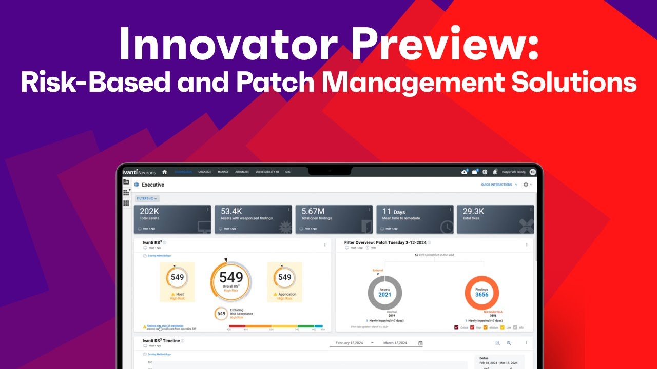 Innovator Preview: Risk Based and Patch Management Solutions #patchmanagement #ivanti