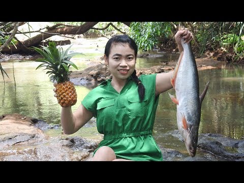 Yummy Big Pangasius & pineapples recipe Best cooking style in my village food factory- ASMR