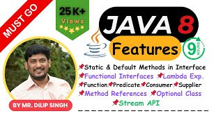JAVA 8  Features Tutorial | Functional Interfaces | Lambda Expressions | Optional Class | Stream API