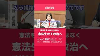 憲法を変えるのではなく生かす政治へ　日本共産党　はたの君枝