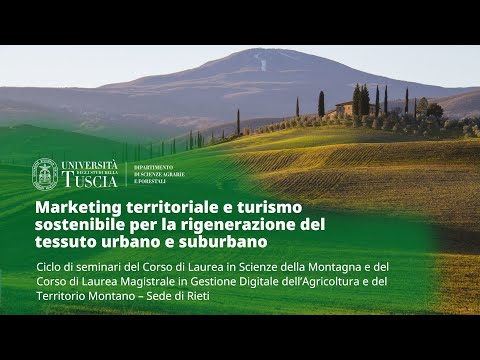 🖥️ WEBINAR | MARKETING TERRITORIALE E TURISMO SOSTENIBILE PER LA RIGENERAZIONE URBANA E SUBURBANA