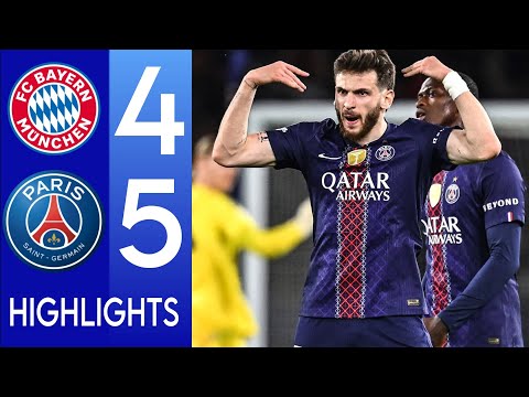 fC Bayern Munich vs PSG 5-4 highlights & All Goals champions league | Kvaratskhelia & Dembele  Goals
