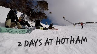 Hotham Snowboarding. Harrietville Campground & Snowline Hotel