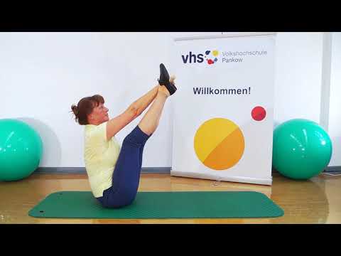 Gymnastik: Balanceübung mit Stab