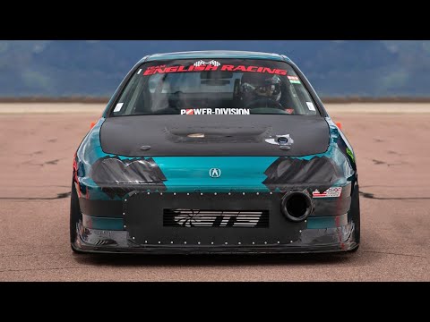 1200hp HONDA sets New FWD 1/2 MILE RECORD! (210+ mph!) Video