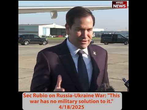 Rubio in Paris: 'The Ukraine War Is Not Our War -- We Need Progress in Days, Not Weeks'; Threatens U.S. Will Walk Away