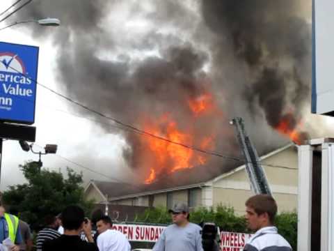 America's Best Value Inn - South Austin - On fire