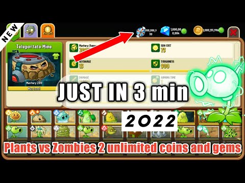 Plants VS Zombies 2 UNLIMITED Coins and Gems | Unlock All Plants | Mastery 200 | Pvz2 Mod 9.4.1 hack